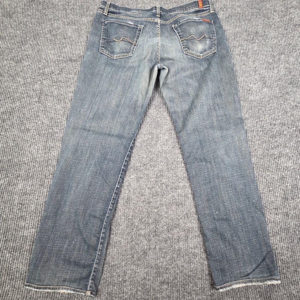 7 For All Mankind Relaxed‎ Fit Blue Denim Jeans Men's Size 36 Made in USA